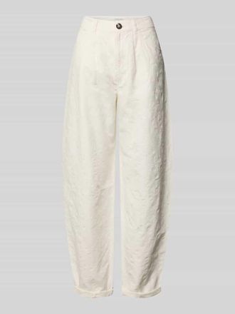 Christian Berg Stoffhose aus Baumwoll-Leinen-Mix in Offwhite, Gr&ouml;&szlig;e 34