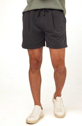 Threads 4 Thought Easton Pleated Mineral Wash Terry Cloth Shorts in Carbon at Nordstrom, Size Xx-Large