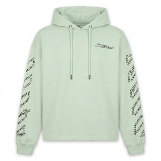 Off-white Hoodies, male, Green, Size: XL Type Arrow Diag Loose Hoodie