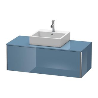 Duravit Mueble De Pared Duravit Xsquare 120,0 X 54,8 Cm, 1 Extra&iacute;ble, Color (frente/cuerpo): Laca De Alto Brillo Stone Blue - Xs490204747