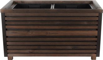 OEM Excelente Macetero De Madera Greenspot Con Listones 80x40x45cm - Elegante Macetero Para Terrazas Y Balcones Para &Aacute;rboles, Arbustos Y Flores - Macetero