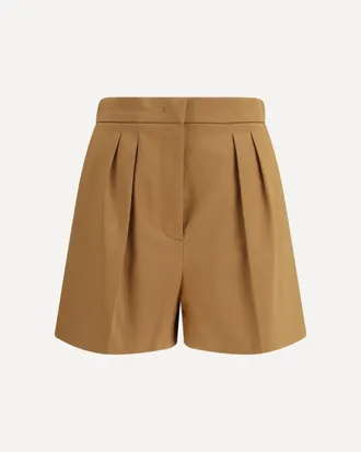Max Mara Stretch cotton satin Shorts Female 44