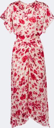 Isabel Marant Herva floral devor&eacute; georgette midi dress