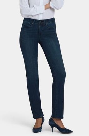 NYDJ Marilyn Straight Leg Jeans in Obsidian Blue at Nordstrom Rack, Size 6P