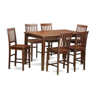 East West Furniture 7 Pcs Counter Height Table Set-Pub Table And 6 Bar Stools