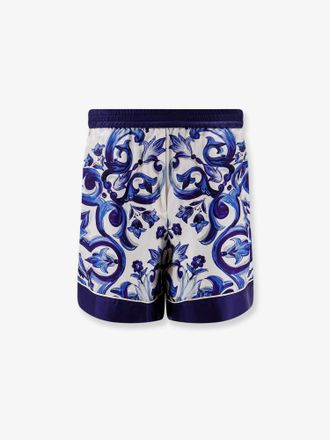 Dolce & Gabbana Shorts in seta con stampa Maiolica - DOLCE & GABBANA - gender_Woman
