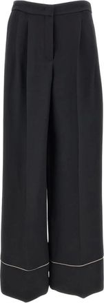 Fendi Wide Trousers, female, Black, Size: XS Wide Trousers