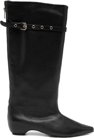 Low Classic buckle-detail leather boots - women - Leather/Calf Leather/Rubber - 39 - Black