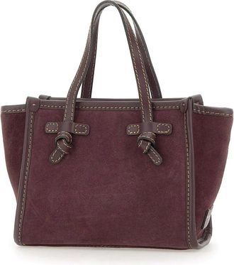 Gianni Chiarini Tassen, Dames, Paars, ONE Size, Leer, Miss Marcella Suede Handbag