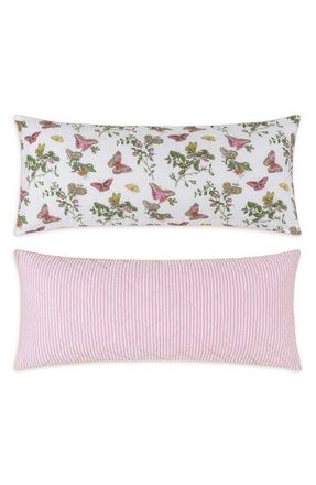 Matouk Reversible Lumbar Pillow in Baudin Pink/Matteo Peony at Nordstrom