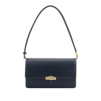 Pourchet Tassen, Dames, Blauw, ONE Size, Leer, Anjou Crossbody Tas