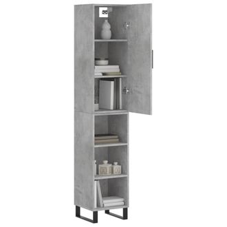 Berkfield Home Highboard Concrete Grey 34.5x34x180 cm Engineered Wood