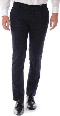 Daniele Alessandrini Jeans - Heren - Nette broeken - Blauw - S - Wol - Broeken