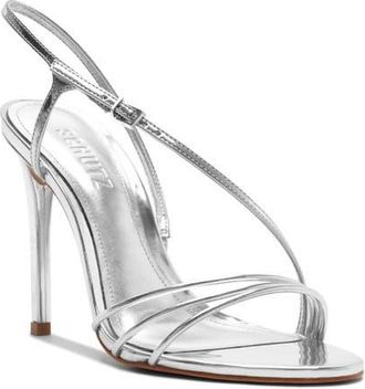 Schutz Inez Slingback Sandal in Prata at Nordstrom, Size 10.5
