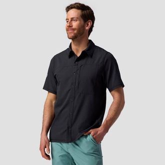 Backcountry Tahoe Woven Short-Sleeve Snap-Up Shirt - Mens in Black at Nordstrom, Size Small