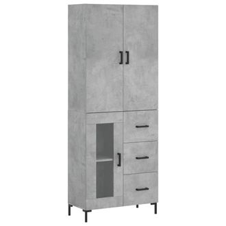 Berkfield Home Highboard Concrete Grey 69.5x34x180 cm Engineered Wood