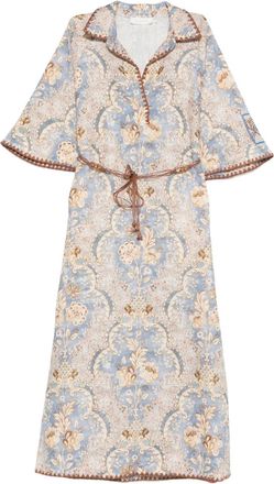 Zimmermann Daylight midi-jurk met print - Blauw