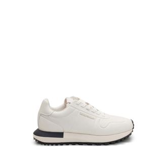 Emporio Armani Sneakers, male, White, Size: 13 US Leather Sneakers