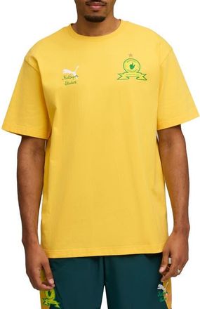 Puma x KidSuper MSFC Cotton Graphic T-Shirt in Yellow-Fast Green at Nordstrom, Size Xx-Large