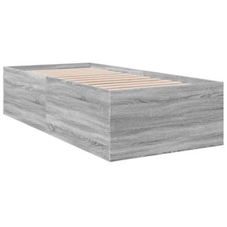 Berkfield Home Modern Bed Frame without Mattress Grey Sonoma 100x200 cm