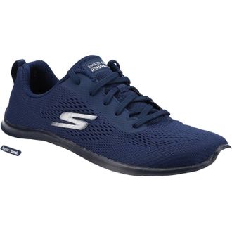 Skechers Womens GOwalk Hyper Burst Lace Up Trainers - Navy - Size UK 4