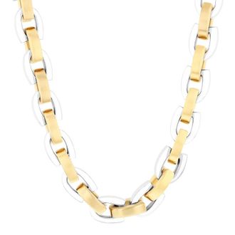 Robert Alton Stainless Steel With Yellow IP Horseshoe Link Fashion Chain