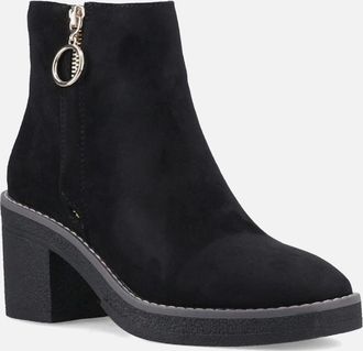 Only Womens ONLY BABETTE Polyurethane Womens Black/Gold Heeled Ankle Boots