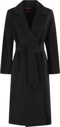 Max Mara Jassen, Dames, Zwart, 3Xs, Wol, Cles Coat