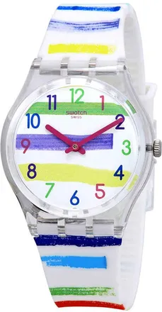 Swatch Colorland White Dial Ladies Watch GE254