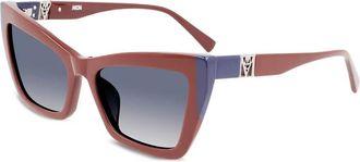 MCM Occhiali da sole cat-eye bicolore - Rosso
