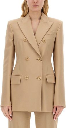 Sportmax Double-breasted Long-sleeved Blazer