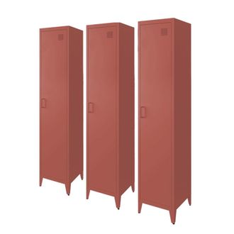 Sweeek Armario dormitorio industrial con 4 almacenamientos, set de 3