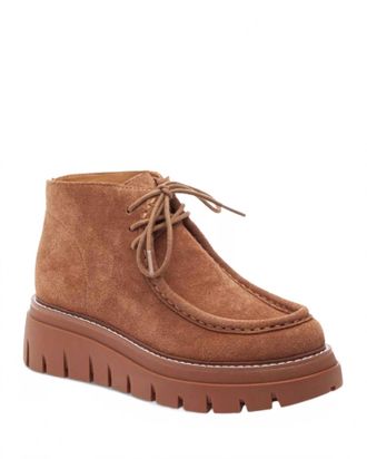 J/Slides Womens Treasure Bootie In Tan Suede