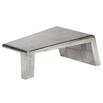 Berkfield Home Aviator Coffee Table Aluminium Vintage Aircraft Airman Style in Silver