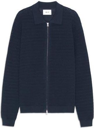 Nn.07 Gustav 60016 Zip Cardigan in Navy Blue at Nordstrom Rack, Size X-Large
