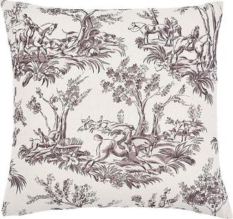 Ballard Designs Carson Kressley Saddler Toile Pillow - 20 x 20 - Ballard Designs