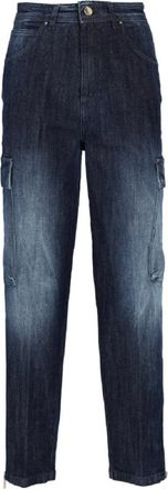 Kocca Donker Denim Jeans met Zijzakken - Dames - Slim Fit Jeans - Blauw - W26 - Denim - Jeans