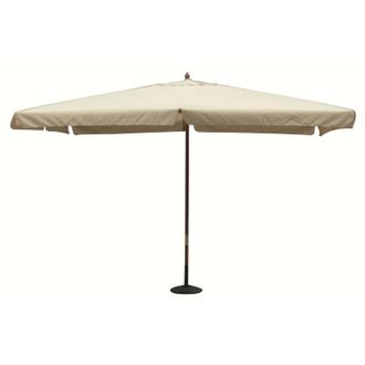 COSMA Sombrilla De Jard&iacute;n Tela Parasol Y Poste De Madera Mod. Fantasy Marfil 3x4
