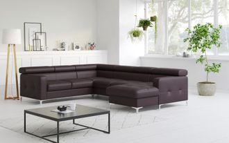 Cotta Wohnlandschaft »Sammy U-Form« mit Kopfteilverstellung, wahlweise mit Bettfunktion & Bettkasten