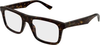 Gucci Glasses, male, Brown, Size: 52 MM Square Optical Frame