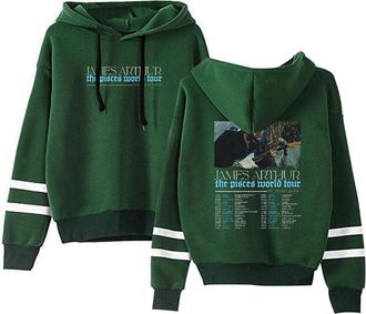 Generic Jame Arthur The Pisces World Tour Fashion Mens Hoodie Casual Loose Tracksuit (Green,M)