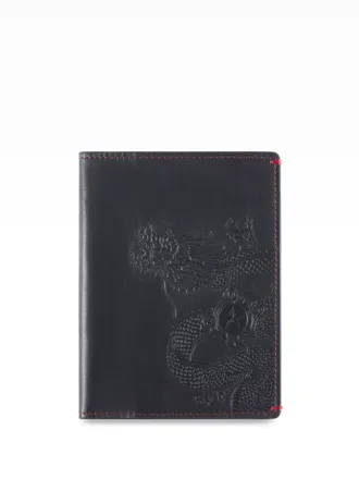 Shanghai Tang Chinese Dragon passport holder - men - Leather - One Size - Black
