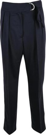 Barena Tapered Broeken - Dames - Broeken - Blauw - L - Wol - Broeken