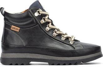 Pikolinos Vigo Enkellaars met veters - Dames - Veterlaarzen - Zwart - 36 EU - Leer - Schoenen