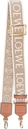 Loewe Anagram logo bag strap - women - CALFSKIN/Cotton/Polyester - OS - Neutrals