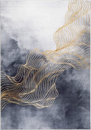 AFK Living Alfombra contemporánea con acabado de costura anglaise 160 x 230 cm