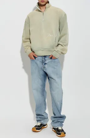 Rhude Sweatshirt With Embroidered Logo, Mens, Green