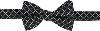 Trafalgar Store Rowan Geometric Pattern Silk Bow Tie in Black at Nordstrom