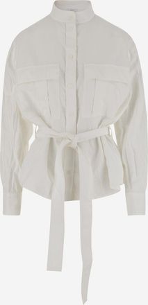 Ferragamo White Saharan Shirt