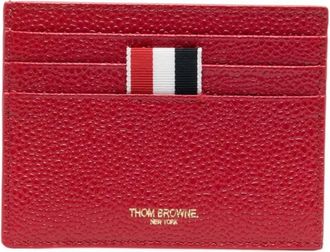 Thom Browne Einzelnes Kartenetui aus genarbtem Leder von Thom Browne